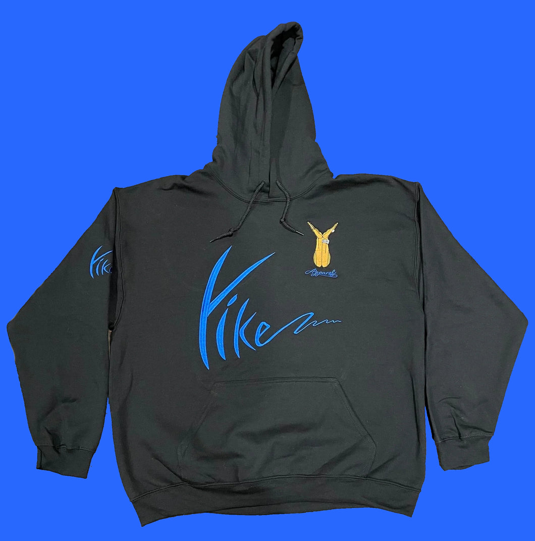 Black and Blue Mens Embroidery Hoodies