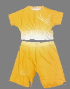 Yellow with White Yike Womens 2 piece Short Sets