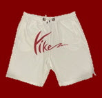 White with Red Yike Mens Shorts