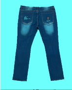 Load image into Gallery viewer, Blue Jeans with Blue Yike Mens Pants
