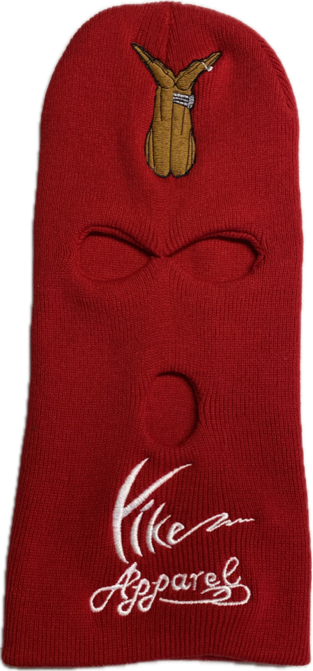 Red with White Yike Winter Ski Mask Cap