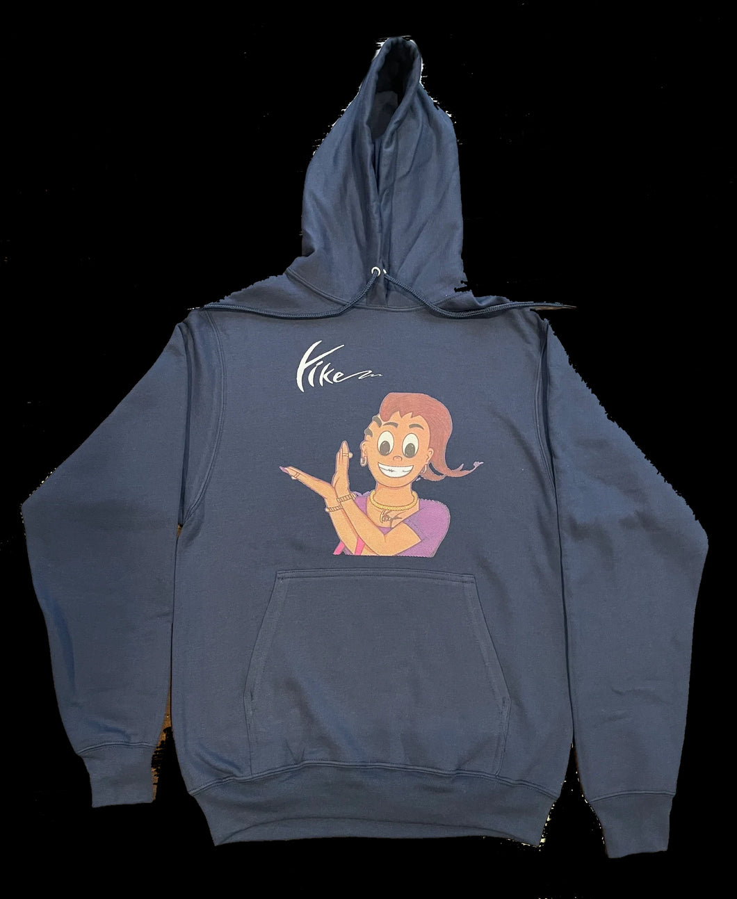 Yikelicious Navy blue DTF Hoodies