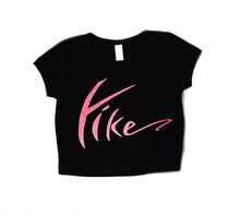 Load image into Gallery viewer, Women T-Shirts Black/Pink Crop top
