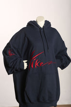 Load image into Gallery viewer, Navy Red Yike Mens Embroidery Hoodies
