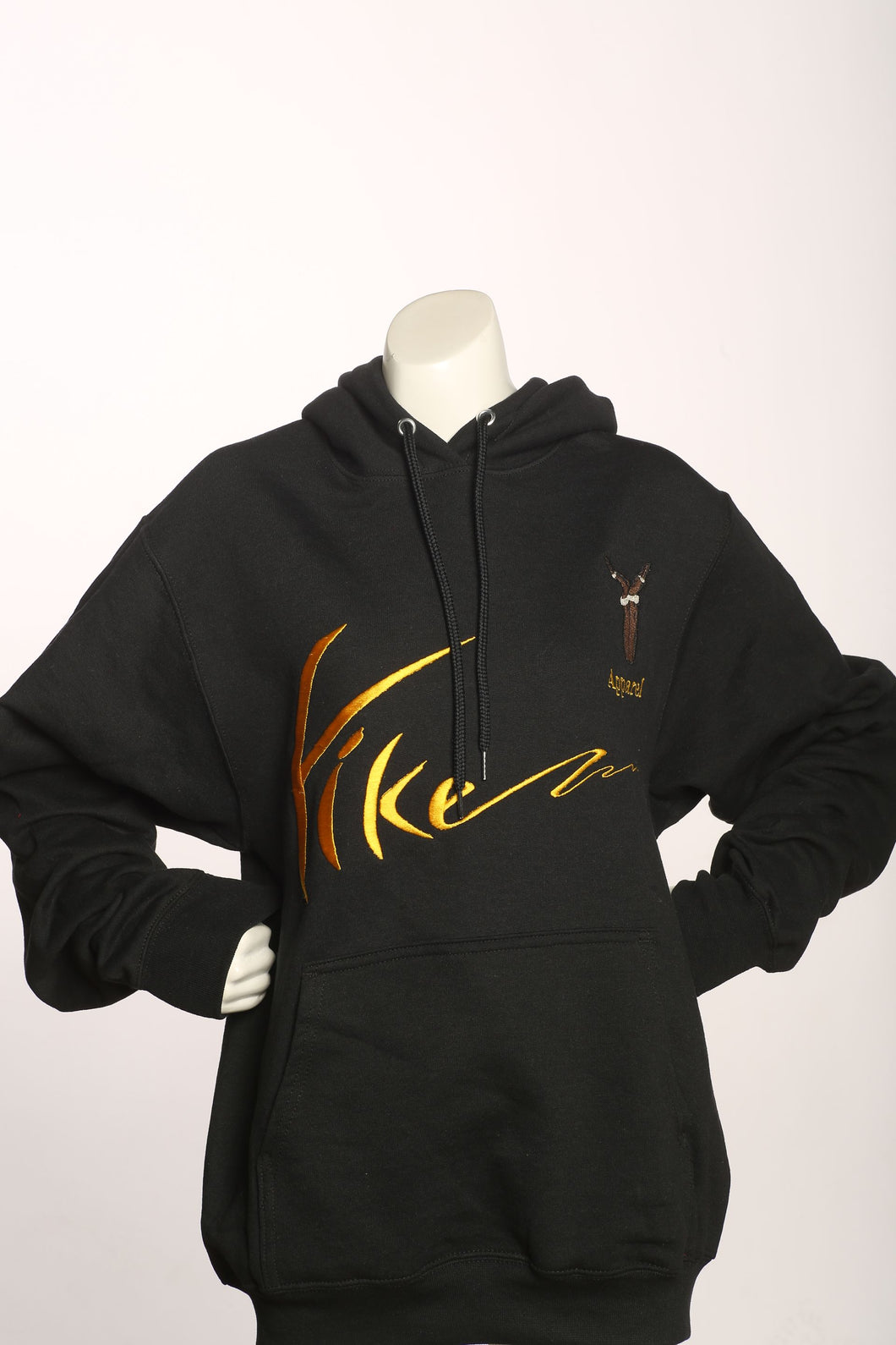 Black & Yellow Yike Logo Mens Embroidery Hoodies