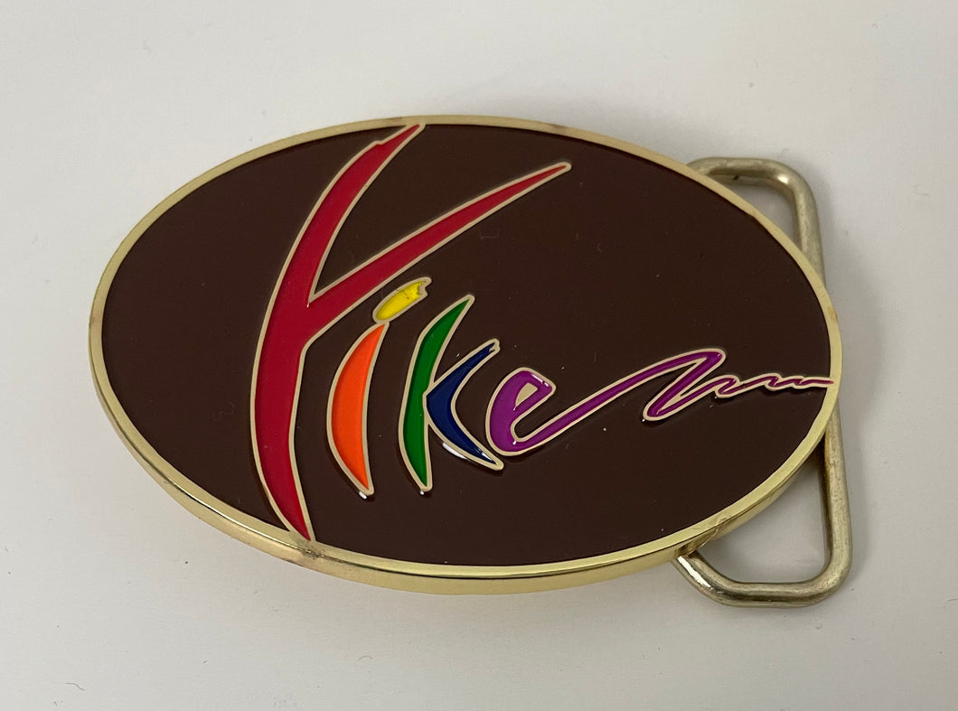 Dark Brown Belt Buckle with Rainbow Yike